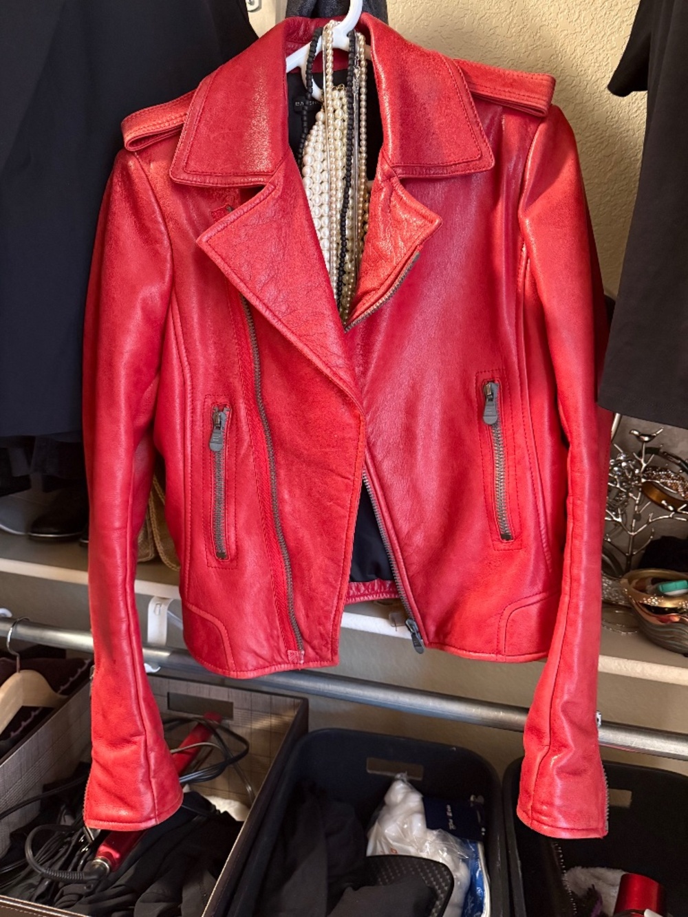 Balenciaga moto leather jacket